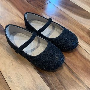 Glam Black sparkly shoes for toddler